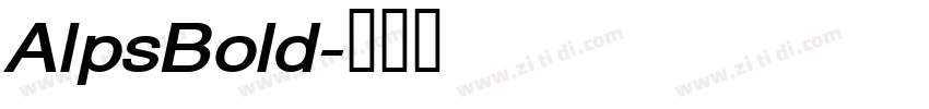 AlpsBold字体转换
