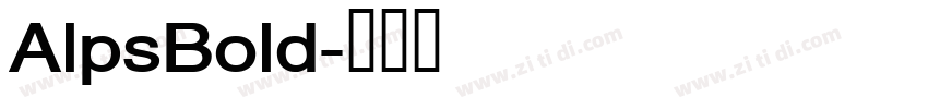 AlpsBold字体转换
