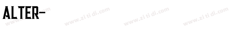 alter字体转换