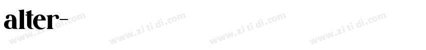 alter字体转换