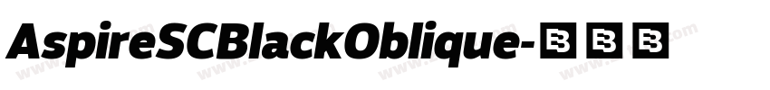 AspireSCBlackOblique字体转换
