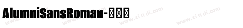 AlumniSansRoman字体转换
