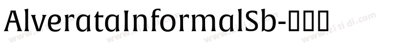AlverataInformalSb字体转换