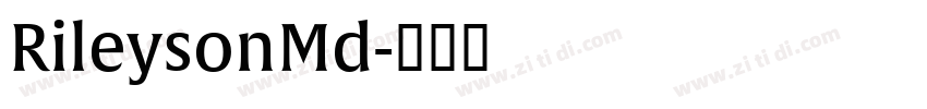 RileysonMd字体转换