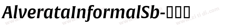AlverataInformalSb字体转换