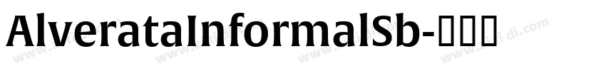AlverataInformalSb字体转换
