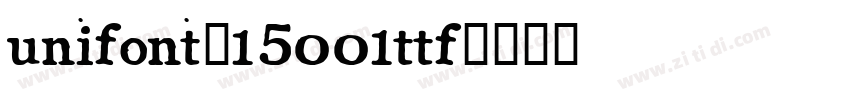unifont-15001ttf字体转换