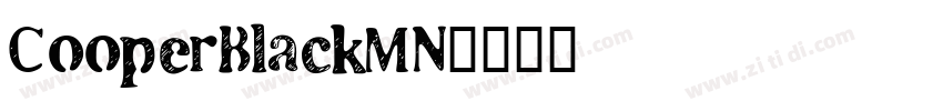 CooperBlackMN字体转换