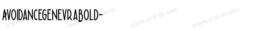 AvoidanceGenevraBold字体转换