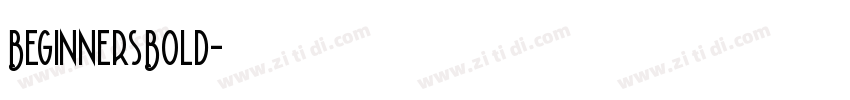 BeginnersBold字体转换