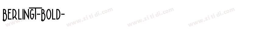 BerlingT-Bold字体转换
