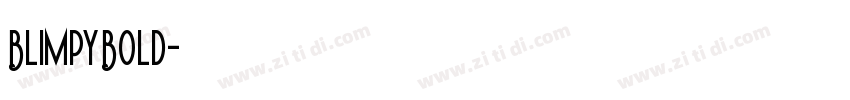 BlimpyBold字体转换
