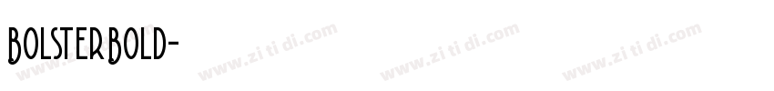 BolsterBold字体转换