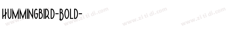 Hummingbird-Bold字体转换