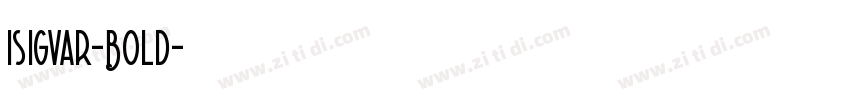Isigvar-Bold字体转换