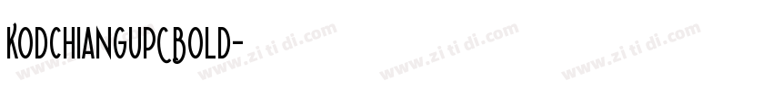 KodchiangUPCBold字体转换