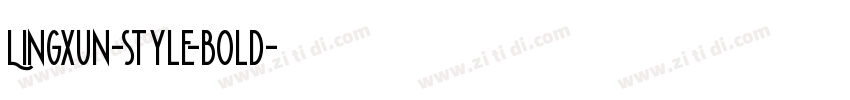 Lingxun-style-bold字体转换