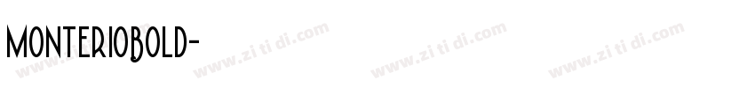 MonterioBold字体转换