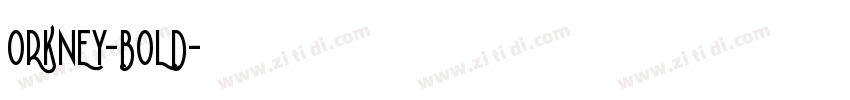 ORKNEY-BOLD字体转换