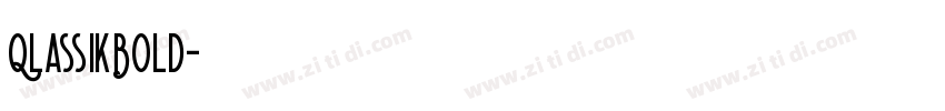QlassikBold字体转换