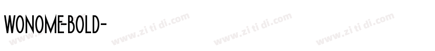 wonome-bold字体转换