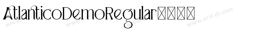AtlanticoDemoRegular字体转换