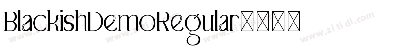 BlackishDemoRegular字体转换