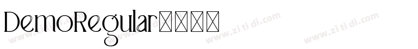 DemoRegular字体转换