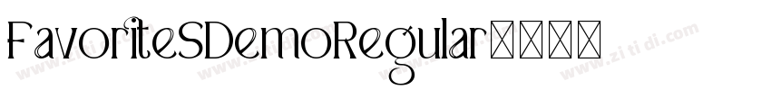FavoriteSDemoRegular字体转换