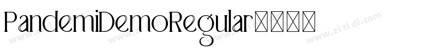 PandemiDemoRegular字体转换