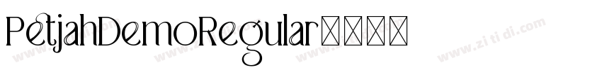 PetjahDemoRegular字体转换