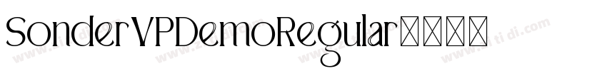 SonderVPDemoRegular字体转换 SonderVPDemoRegular字体转换