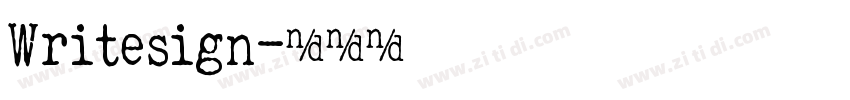 Writesign字体转换
