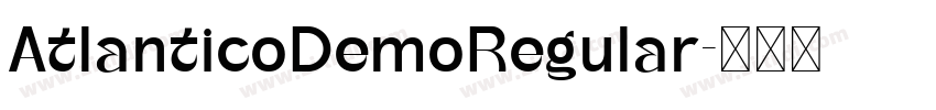 AtlanticoDemoRegular字体转换