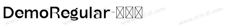 DemoRegular字体转换