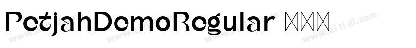 PetjahDemoRegular字体转换