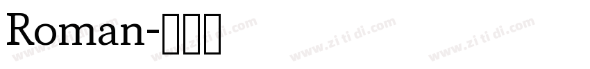 Roman字体转换