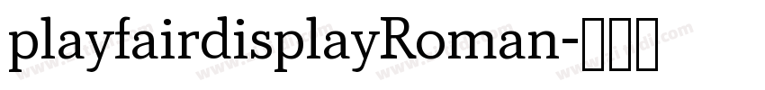 playfairdisplayRoman字体转换