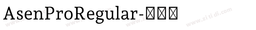AsenProRegular字体转换