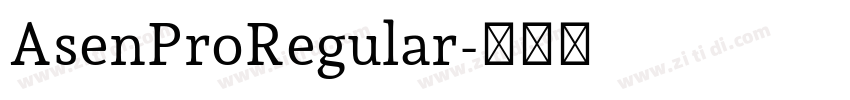 AsenProRegular字体转换