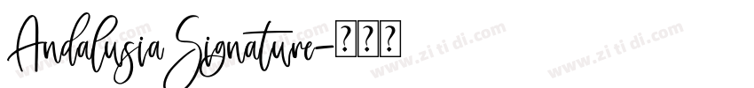 AndalusiaSignature字体转换