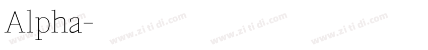 Alpha字体转换