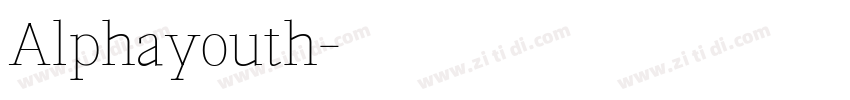 Alphayouth字体转换