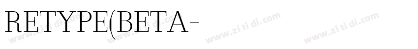 RETYPE(BETA字体转换