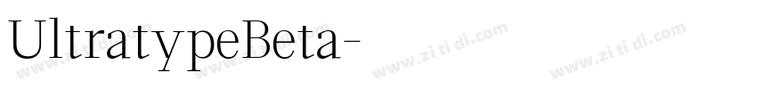 UltratypeBeta字体转换