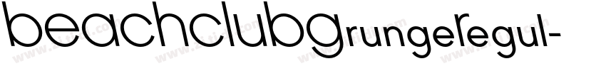 BEACHCLUBGrungeRegul字体转换