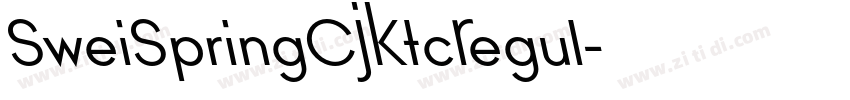 SweiSpringCJKtcRegul字体转换