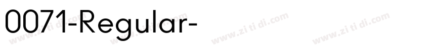 0071-Regular字体转换 0071-Regular字体转换