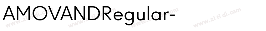 AMOVANDRegular字体转换