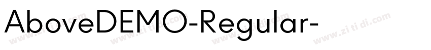 AboveDEMO-Regular字体转换